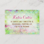 311 Upcycleのかわいこちゃんのブルネット 名刺 (裏面)