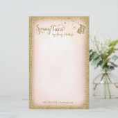 311 Vitageの魅力的なスプレーのタンの文房具 便箋 (スタンド正面)