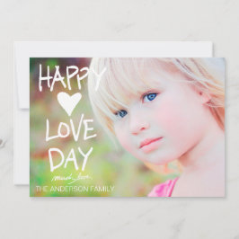 311 White Happy Love Day Valentine シーズンカード