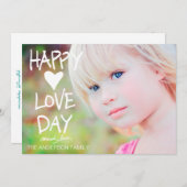 311 White Happy Love Day Valentine シーズンカード (正面/裏面)