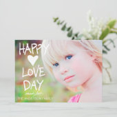 311 White Happy Love Day Valentine シーズンカード (スタンド正面)