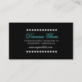 311-Zeopard印の大会のダマスク織のきらめくParadiseLime 名刺 (裏面)