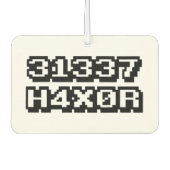 31337 H4X0R カーエアーフレッシュナー (正面)