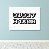 31337 H4X0R キャンバスプリント (インサイチュ (ウッドフロア))