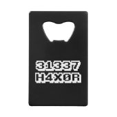 31337 H4X0R クレジットカード栓抜き (裏面)