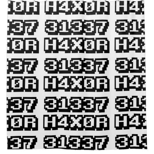 31337 H4X0R シャワーカーテン (正面)