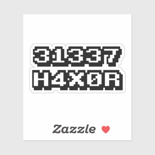 31337 H4X0R シール (シート)