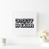 31337 H4X0R スクエア壁時計 (ホーム)