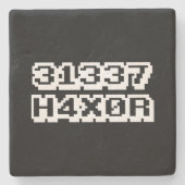 31337 H4X0R ストーンコースター (正面)