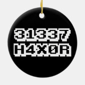 31337 H4X0R セラミックオーナメント (裏面)