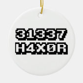 31337 H4X0R セラミックオーナメント (正面)