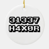31337 H4X0R セラミックオーナメント (裏面)