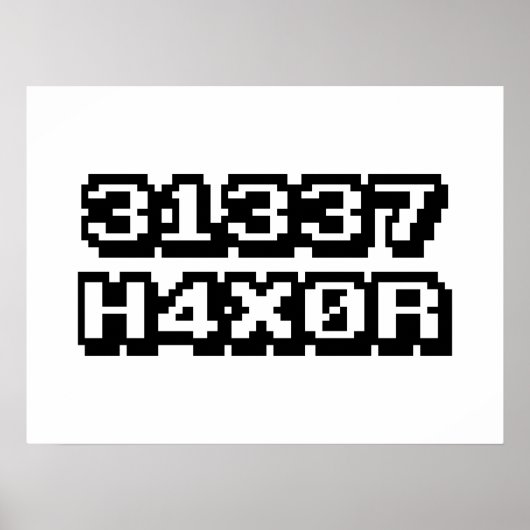 31337 H4X0R ポスター (正面)