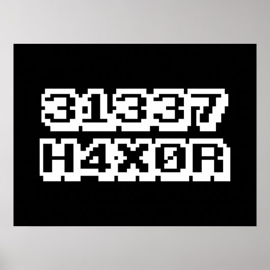 31337 H4X0R ポスター (正面)