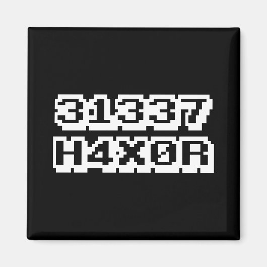 31337 H4X0R マグネット (正面)