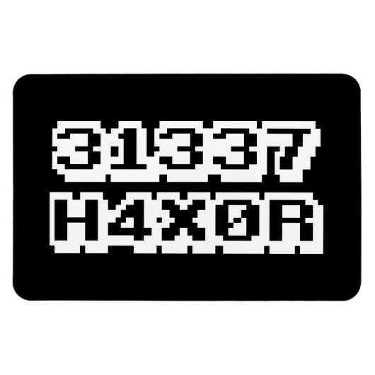 31337 H4X0R マグネット (横)