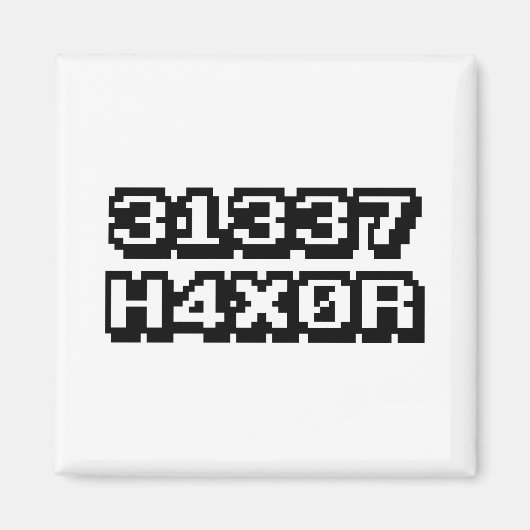 31337 H4X0R マグネット (正面)