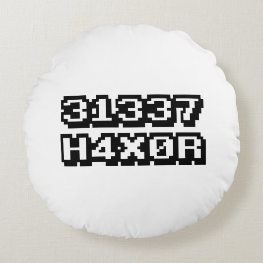 31337 H4X0R ラウンドクッション (正面)