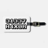 31337 H4X0R ラゲッジタグ (正面横)