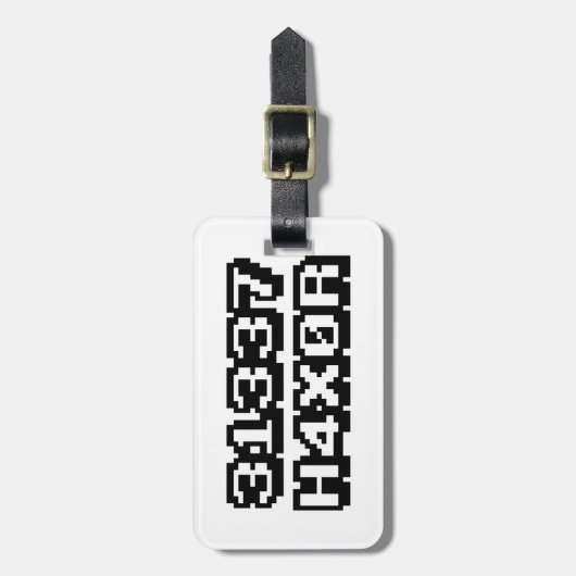 31337 H4X0R ラゲッジタグ (正面縦)