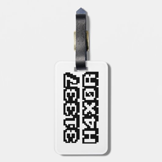 31337 H4X0R ラゲッジタグ (裏面縦)