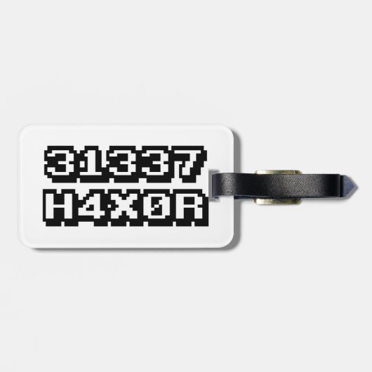 31337 H4X0R ラゲッジタグ (裏面横)