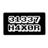 31337 H4X0R ラベル (正面)