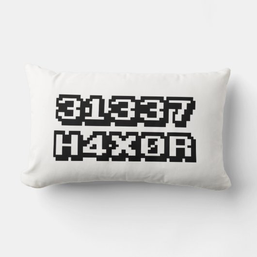 31337 H4X0R ランバークッション (正面)