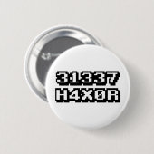 31337 H4X0R 缶バッジ (正面&裏面)