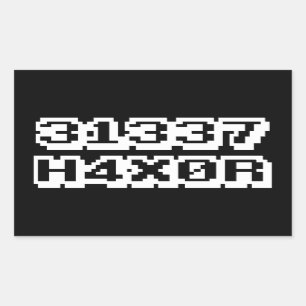 31337 H4X0R 長方形シール