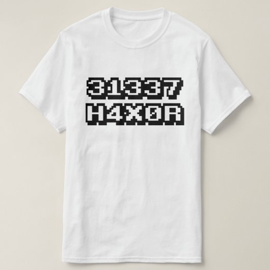 31337 H4X0R Tシャツ (デザイン正面)
