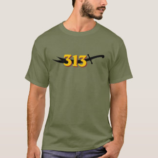 313 グラフィックTシャツ | ボールドミニマリストナンバーデザイン Tシャツ