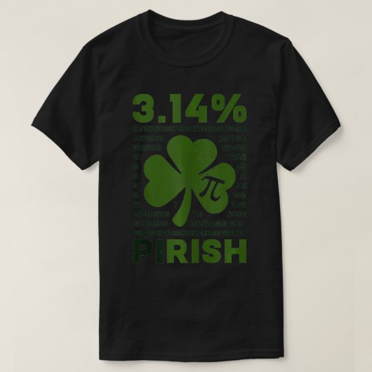 314パイリッシュ数学先生アイリッシュおもしろいSt patricksアン Tシャツ (デザイン正面)