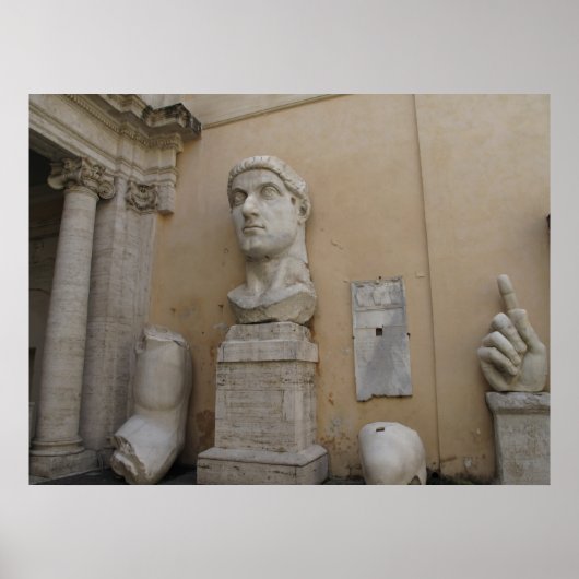 〒315-2204ローマのコンスタンティンの巨像 ポスター (正面)