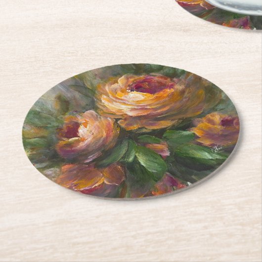 315 Roses ラウンドペーパーコースター (アングル)