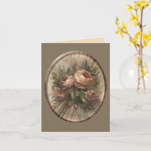 315 Roses Op2 4 X 5.6" カード (黄色い花)