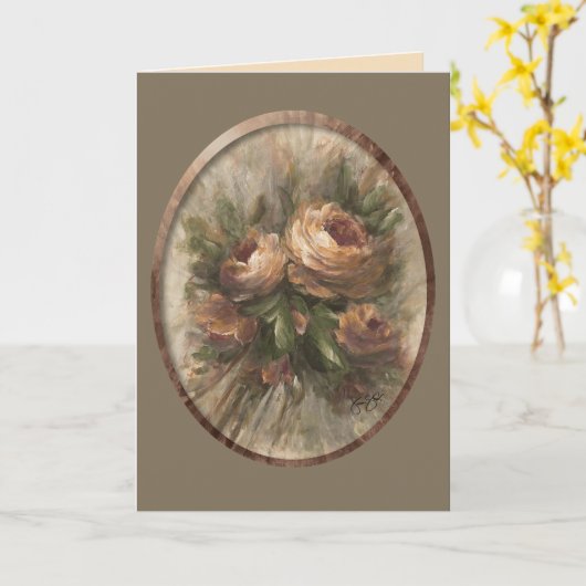 315 Roses Op2 5 x 7 カード (黄色い花)