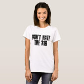 318女性によって合われるスパゲッティ上を憎まないで下さい Tシャツ (正面フル)