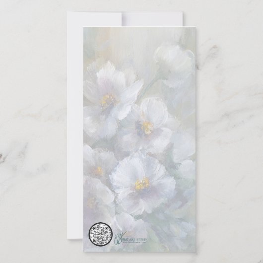 318 white floral 4 x 8" card (裏面)