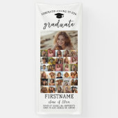 31 フォト - 卒業式 モダン ミニマル ホワイト 横断幕 (縦)