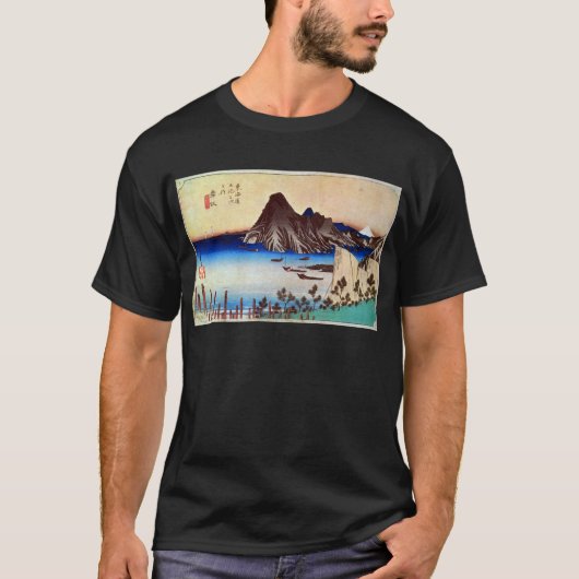 31.舞坂宿、広重舞坂宿、広重、浮世絵 Tシャツ (正面)