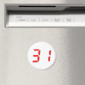 31 31赤アラーム時計デジタル番号 マグネット (インサイチュ (食洗機))