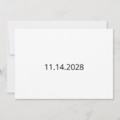 31 Days Calendar Save the Date Black and White セーブザデート (裏面)