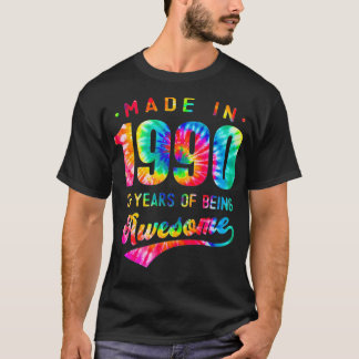 31 Years Old 31st Birthday 1990 Tie Dye Awesome Tシャツ