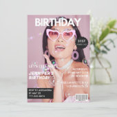 31st birthday invitations for her Magazine Photo 招待状 (スタンド正面)