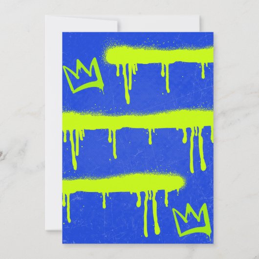 31st birthday invitations Men Graffiti Spray paint 招待状 (裏面)