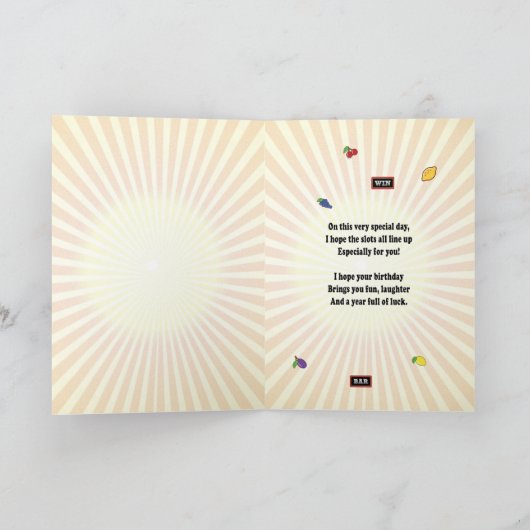 31st birthday slot machine card カード (内部)