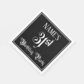 31th Birthday Party – スクリプファンシート+名前をカスタムする スタンダードランチョンナプキン (角)