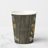 31th Birthday Party — フェイク金ゴールド&ウッドフェイク・ルックス 紙コップ (左)