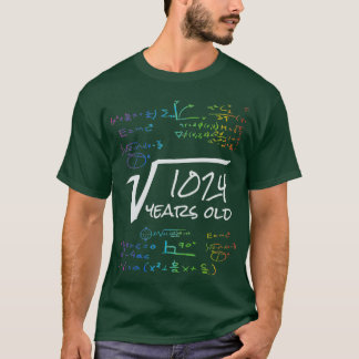 32おもしろい番目の誕生日数学デザイン102の平方根 Tシャツ